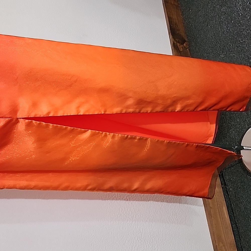 Excite Dress Vintage Cut Out Sequined Halter Neck Orange Size 8 - Picture 15 of 17